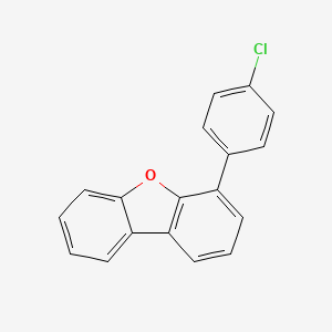 molecular formula C18H11ClO B13094501 4-(4-Chlorophenyl)dibenzo[b,d]furan 