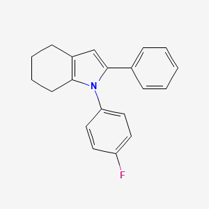 molecular formula C20H18FN B13094527 1-(4-Fluorophenyl)-2-phenyl-4,5,6,7-tetrahydro-1h-indole CAS No. 96756-93-3