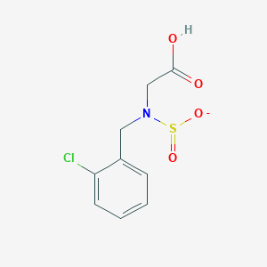 molecular formula C9H9ClNO4S- B13094529 2-(N-(2-Chlorophenyl)methylsulfonamido)aceticacid 