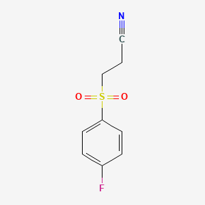 molecular formula C9H8FNO2S B1309453 3-[(4-氟苯基)磺酰基]丙腈 CAS No. 890091-73-3