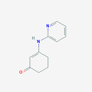 molecular formula C11H12N2O B13094564 3-(Pyridin-2-ylamino)cyclohex-2-enone 