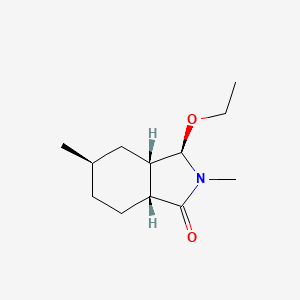 molecular formula C12H21NO2 B13094566 (3R,3AS,5R,7aR)-3-ethoxy-2,5-dimethyloctahydro-1H-isoindol-1-one 