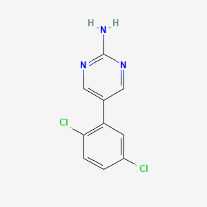 molecular formula C10H7Cl2N3 B13094592 5-(2,5-Dichlorophenyl)pyrimidin-2-amine 