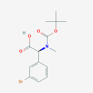 (S)-2-(3-Bromophenyl)-2-((tert-butoxycarbonyl)(methyl)amino)acetic acid