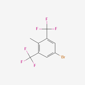 molecular formula C9H5BrF6 B13094632 5-Bromo-2-methyl-1,3-bis(trifluoromethyl)benzene 