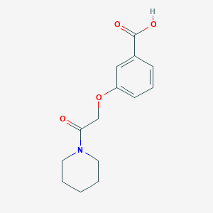 molecular formula C14H17NO4 B1309472 3-[2-Oxo-2-(piperidin-1-yl)ethoxy]benzoic acid CAS No. 872196-57-1