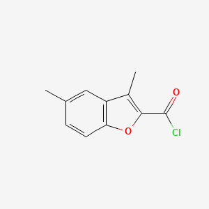molecular formula C11H9ClO2 B1309475 3,5-二甲基-苯并呋喃-2-甲酰氯 CAS No. 16817-33-7