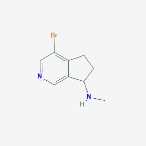 molecular formula C9H11BrN2 B13094849 4-Bromo-N-methyl-6,7-dihydro-5H-cyclopenta[C]pyridin-7-amine 