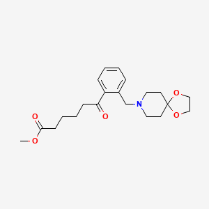 molecular formula C21H29NO5 B13094856 Methyl6-(2-(1,4-dioxa-8-azaspiro[4.5]decan-8-ylmethyl)phenyl)-6-oxohexanoate 