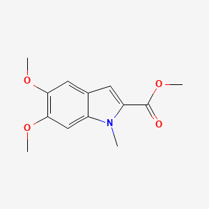 molecular formula C13H15NO4 B1309493 methyl 5,6-dimethoxy-1-methyl-1H-indole-2-carboxylate CAS No. 32045-07-1