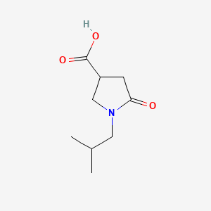 molecular formula C9H15NO3 B1309503 1-Isobutyl-5-oxopyrrolidine-3-carboxylic acid CAS No. 773865-07-9