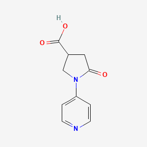 molecular formula C10H10N2O3 B1309506 5-Oxo-1-pyridin-4-ylpyrrolidine-3-carboxylic acid CAS No. 914637-50-6