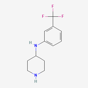 molecular formula C12H15F3N2 B1309515 N-[3-(trifluoromethyl)phenyl]piperidin-4-amine CAS No. 782446-06-4