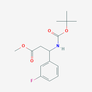 Methyl 3-((tert-butoxycarbonyl)amino)-3-(3-fluorophenyl)propanoate