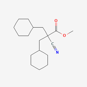 Methyl 2-cyano-3-cyclohexyl-2-(cyclohexylmethyl)propanoate