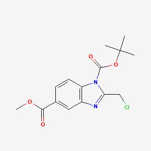 1-tert-Butyl 5-methyl 2-(chloromethyl)-1H-benzo[d]imidazole-1,5-dicarboxylate