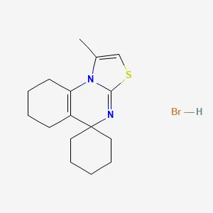 Spiro(cyclohexane-1,5'-(5H)thiazolo(3,2-a)quinazoline), 6',7',8',9'-tetrahydro-1'-methyl-, monohydrobromide