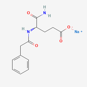 molecular formula C13H15N2NaO4 B13095263 Sodium phenylacetylisoglutaminate CAS No. 128932-51-4