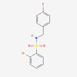 molecular formula C13H11BrFNO2S B1309533 2-溴-N-(4-氟苄基)苯磺酰胺 CAS No. 321705-40-2