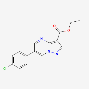 Ethyl 6-(4-chlorophenyl)pyrazolo[1,5-A]pyrimidine-3-carboxylate