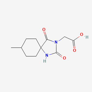 molecular formula C11H16N2O4 B1309540 (8-Methyl-2,4-dioxo-1,3-diaza-spiro[4.5]dec-3-yl)-acetic acid CAS No. 851170-87-1