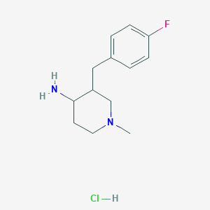 3-(4-Fluorobenzyl)-1-methylpiperidin-4-amine hydrochloride