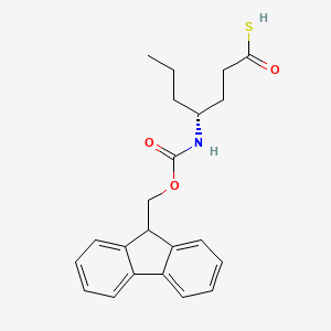 (R)-4-((((9H-Fluoren-9-yl)methoxy)carbonyl)amino)heptanethioic O-acid