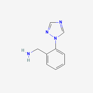 molecular formula C9H10N4 B1309558 2-(1H-1,2,4-Triazol-1-yl)benzenemethanamine CAS No. 449756-97-2