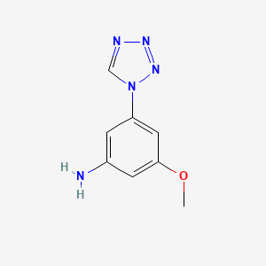 molecular formula C8H9N5O B1309560 3-methoxy-5-(1H-tetrazol-1-yl)aniline CAS No. 883291-48-3