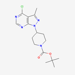 Tert-butyl 4-(4-chloro-3-methyl-1H-pyrazolo[3,4-D]pyrimidin-1-YL)piperidine-1-carboxylate