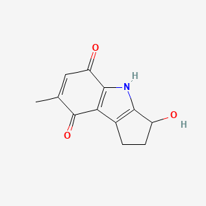 Cyclopent[b]indole-5,8-dione, 1,2,3,4-tetrahydro-3-hydroxy-7-methyl-(9CI)