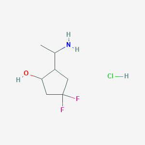 2-(1-Aminoethyl)-4,4-difluorocyclopentanol hydrochloride