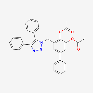 5-((4,5-Diphenyl-1H-1,2,3-triazol-1-yl)methyl)-[1,1'-biphenyl]-3,4-diyldiacetate