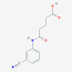 molecular formula C12H12N2O3 B1309570 4-[(3-cyanophenyl)carbamoyl]butanoic Acid 