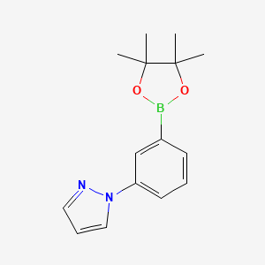 molecular formula C15H19BN2O2 B1309573 1-[3-(4,4,5,5-四甲基-1,3,2-二氧杂硼环-2-基)苯基]-1H-吡唑 CAS No. 852227-94-2