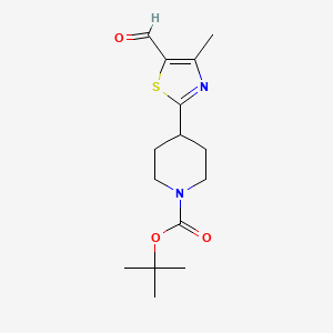 Tert-butyl 4-(5-formyl-4-methyl-1,3-thiazol-2-YL)piperidine-1-carboxylate