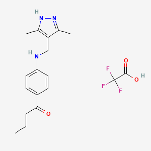 1-(4-(((3,5-Dimethyl-1H-pyrazol-4-yl)methyl)amino)phenyl)butan-1-one 2,2,2-trifluoroacetate