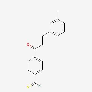 4-[3-(3-Methylphenyl)propanoyl]thiobenzaldehyde