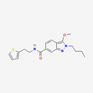 2-Butyl-3-methoxy-N-(2-(thiophen-2-yl)ethyl)-2H-indazole-6-carboxamide