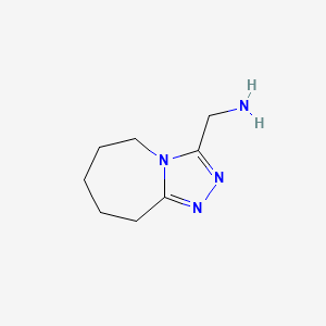 molecular formula C8H14N4 B1309590 1-(6,7,8,9-tetrahydro-5H-[1,2,4]triazolo[4,3-a]azepin-3-yl)methanamine CAS No. 885461-42-7