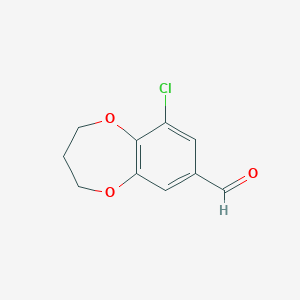 9-chloro-3,4-dihydro-2H-1,5-benzodioxepine-7-carbaldehyde