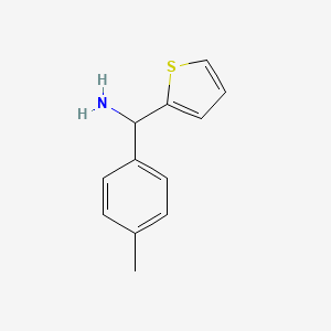 molecular formula C12H13NS B1309607 C-Thiophen-2-yl-C-p-tolyl-methylamine CAS No. 852956-40-2