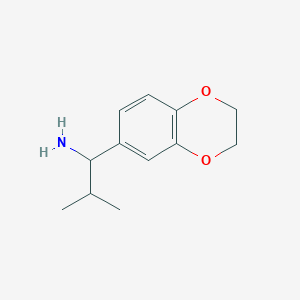 molecular formula C12H17NO2 B1309612 1-(2,3-Dihydro-1,4-benzodioxin-6-yl)-2-methylpropan-1-amine CAS No. 855991-61-6