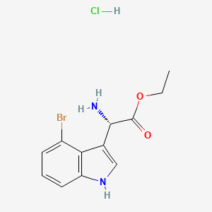 (S)-Ethyl 2-amino-2-(4-bromo-1H-indol-3-yl)acetate hydrochloride