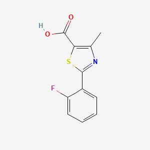 molecular formula C11H8FNO2S B1309632 2-(2-Fluorophenyl)-4-methyl-1,3-thiazole-5-carboxylic acid CAS No. 879070-37-8