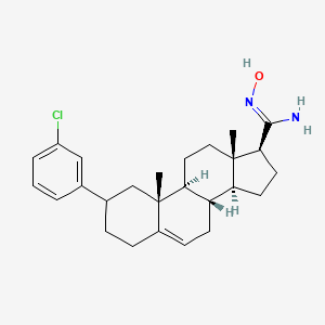 (8S,9S,10R,13S,14S,17S)-2-(3-chlorophenyl)-N'-hydroxy-10,13-dimethyl-2,3,4,7,8,9,11,12,14,15,16,17-dodecahydro-1H-cyclopenta[a]phenanthrene-17-carboximidamide