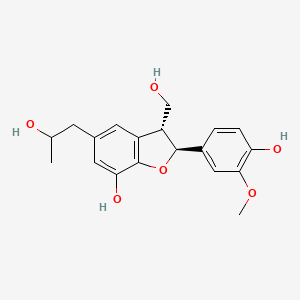 (2S,3R)-2-(4-hydroxy-3-methoxyphenyl)-3-(hydroxymethyl)-5-(2-hydroxypropyl)-2,3-dihydro-1-benzofuran-7-ol