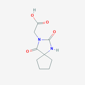 molecular formula C9H12N2O4 B1309652 (2,4-Dioxo-1,3-diaza-spiro[4.4]non-3-yl)-acetic acid CAS No. 714-72-7