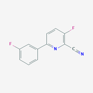 3-Fluoro-6-(3-fluorophenyl)picolinonitrile