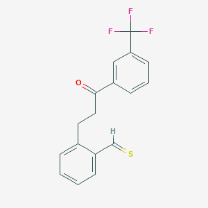 2-[3-Oxo-3-[3-(trifluoromethyl)phenyl]propyl]thiobenzaldehyde